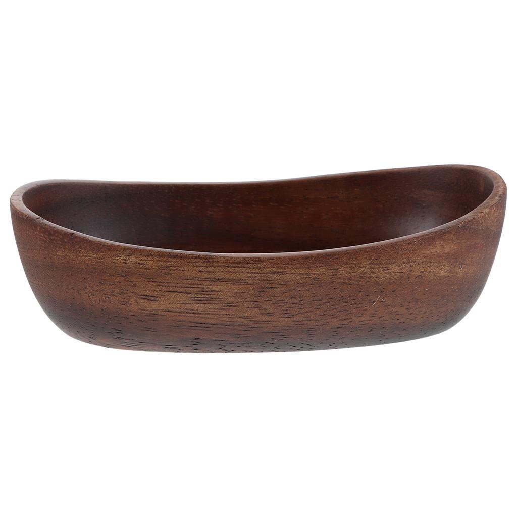 Wooden Boat Serving Plate Rustic Style Approx 5.8 X 3.3 X 1.7 Handmade Wood Fruit Bowl Salad Snack Tray Dessert Coffee Table