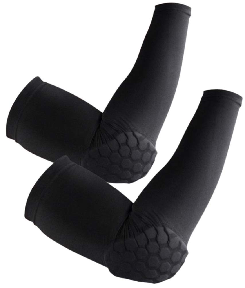 

Eiza Elbow Pads for Outdoor Elbow Injury and Work (2-Piece Set) Sports, Activities, Support, Cushioning, Prevention, Gardening, (e929) (Black, XL) чёрный