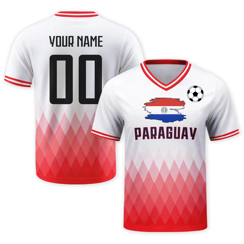 Customizable Soccer Jersey Shirt with V Neck Short Sleeves Pattern Front and Back Print for Sports and Team Use