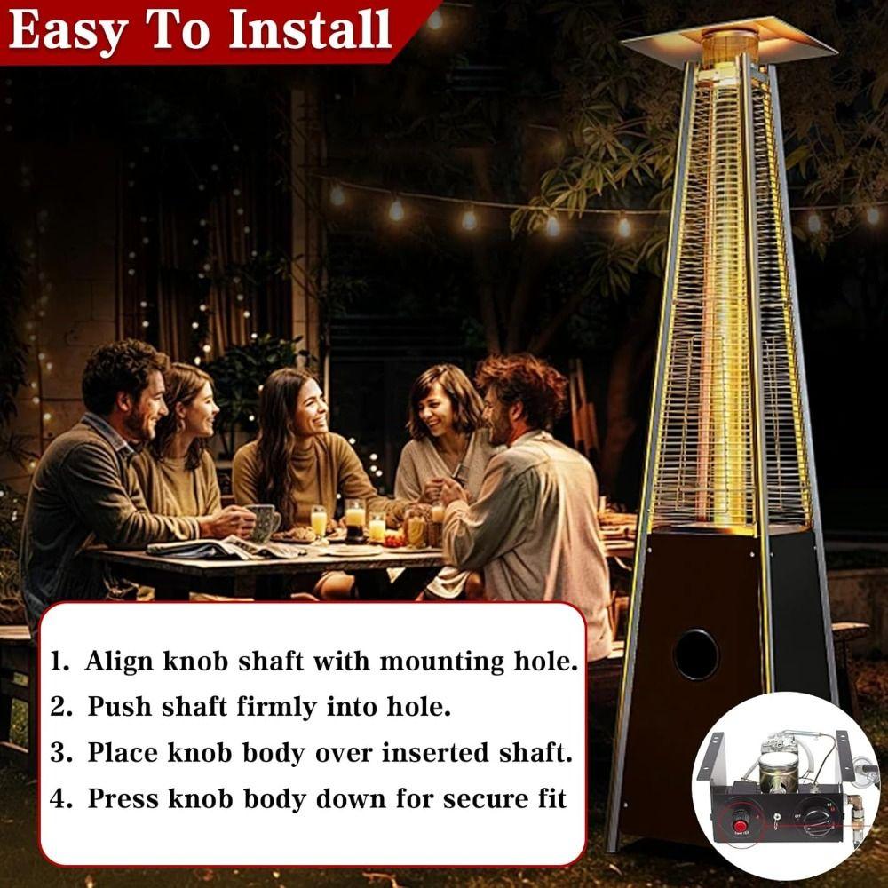 Black Barbecue Stove Knob 8mm Rotary Switches New Stove Switch Knob  Gas Fireplace Fire Pit