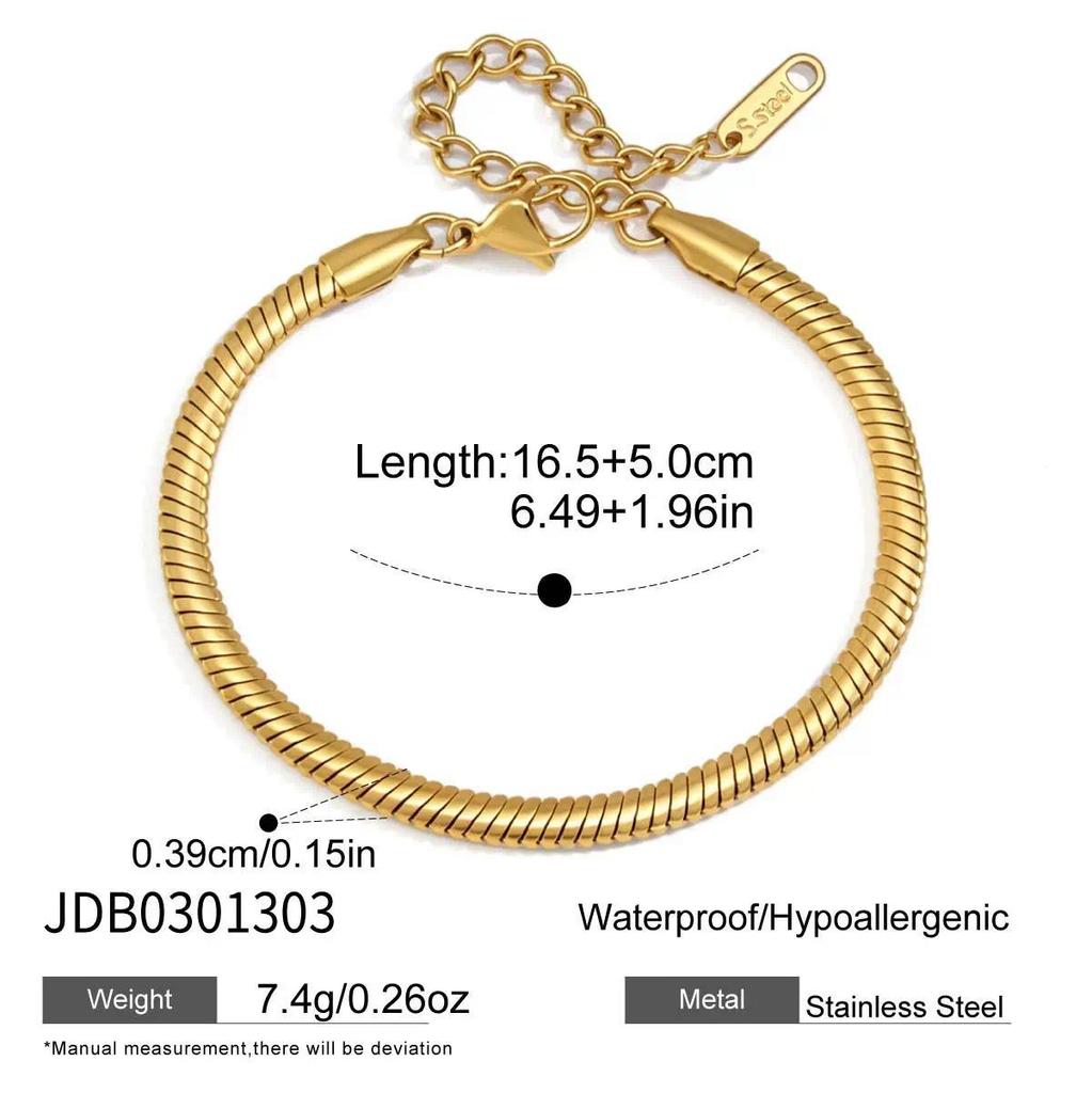 Stainless Steel Bracelet for Women 18K Gold Plated Marquise Rhinestone Link Chain Bracelet Waterproof Fashion Jewelry