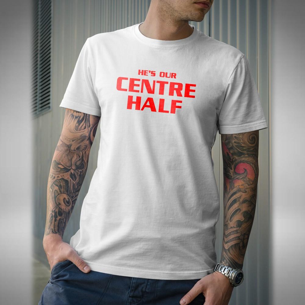 

He s Our Centre Half Mens T Shirt Liverpool Van Dijk 4 Netherlands Football XL