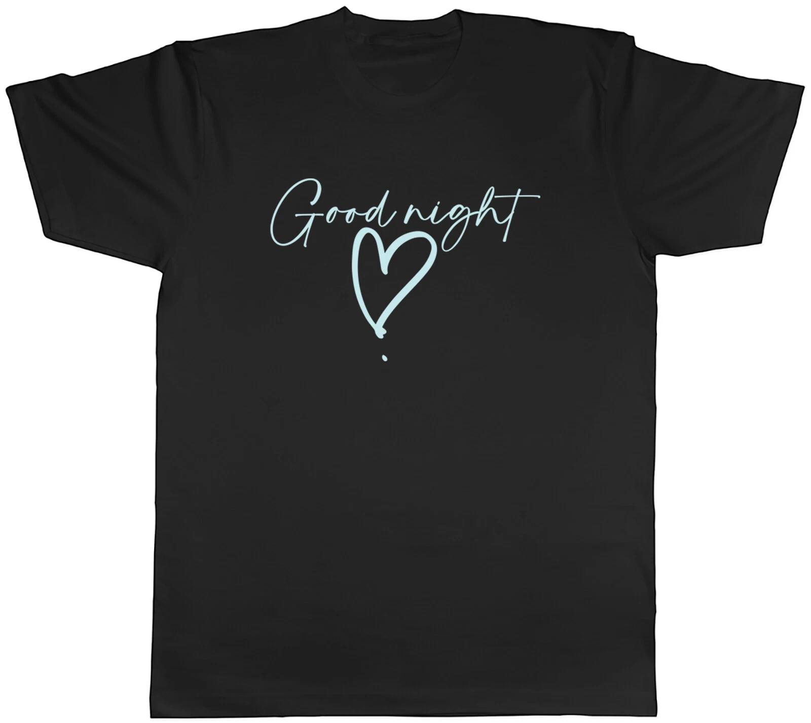 Goodnight Mens T-Shirt Sleep Sleeping Love Heart Night Unisex Tee Gift M