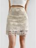 Elegant Summer Retro Jacquard Lace High-Waist Skirt for Women