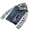 2026 Primavera Otoño Chaqueta Vaquera con Capucha para Hombre Ropa Casual Urbana Chaquetas Vaqueras Chaqueta Vaquera para Hombre Abrigo Desmontable para Hombre