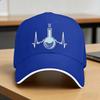 I Love Chemistry Laboratory Heartbeat Test Tube Chemist Baseball Cap Design Print Hip Hop Hats Summer Fishing Baseball Caps