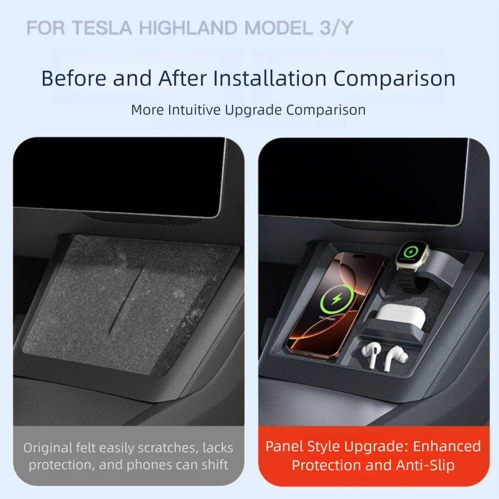 Wireless Charging Non-Slip Limiter Charging Compartment Limiter  for Tesla Model Y