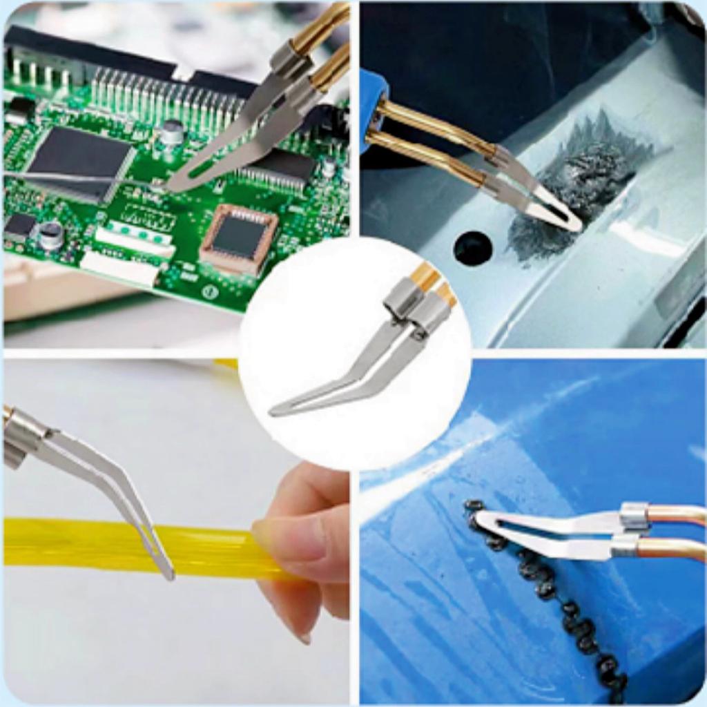 Professionelles Kunststoffschweißspitzen-Set für Auto-Stoßstangenreparatur Glätteisen Schweißpistole Düsenaufsätze Schmelzausrüstung