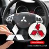 Car Steering Wheel Sticker Badge Decoration Auto Accessories Outlander Lancer 10 9 ASX RALLIART Eclipse L200 Pajero
