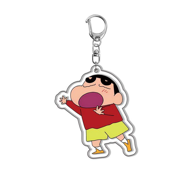 Crayon Shin-chan Acrylic Double Sided Keychain Shinnosuke Nohara Misae Nohara Cartoon Charm Anime Peripherals Cute Cartoon