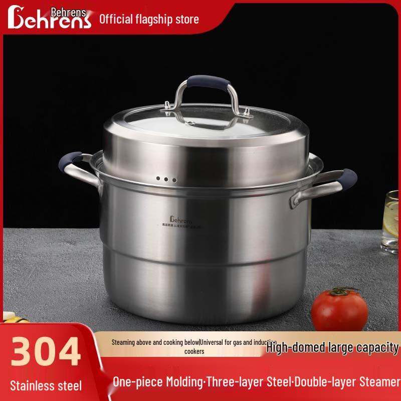 Berens 304 Stainless Steel 2-Layer Steamer Pot