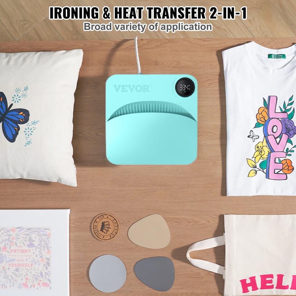Heat Press 9 X 9 In Portable Easy Press Sublimation Transfer DIY T-shirt