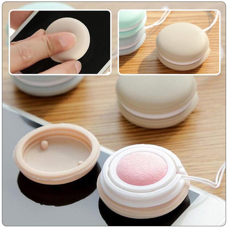 3Pcs Mobile Screen Cleaner Macaron Shaped Portable Lens Cleaning Cloths Eyeglass Wipes Delicate Surface Cleaning Tool
