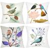Colorful Bird And Plant Pattern Decorative Cushion Covers Polyester Pillowcase, Sofa Decorative Cushion Cov Headboard Pillow