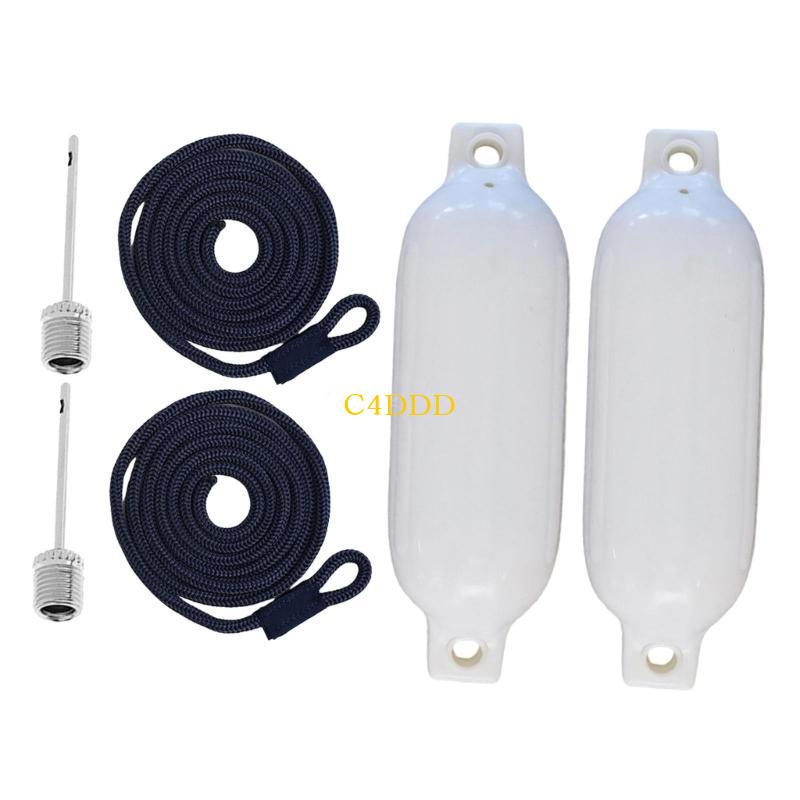 C4DD Boat Bumpers Inflatable PVC Anti Collision Boat Accessory for Docking of Sailboats & Fishing Vessels