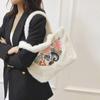 Chinese Style Handbag Embroidery with Magnetic Buckle Tote Bag Flower Large Capacity Change Pouch Female
