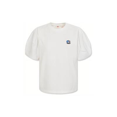 Levis FW23 Solid Versatile Short Sleeve T-Shirt Women Tops White A6812-0000