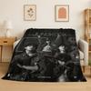 Kpop B-BTS Jeon Jung Kook JK Flannel Blanket Soft Warm Throw Blanket for Bedroom Living Room Bed Travel Camping Picnic Gift