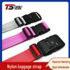 Nylon Suitcase Strap with TSA Lock and Buckle - Solid Color Luggage Tie