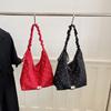 New Women's Chiff Polka Dot Crossbody Bag Korean Style Adjustable Strap Drawstring Tote Bag Casual Shoulder Bag