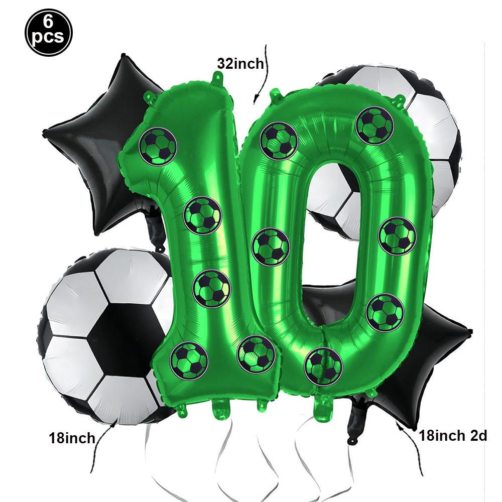 Football Balloon Birthday Decoration Boy Digital Balloon Football Trophy Aluminum Foil Balloon Birthday Party FestivalDecoration