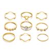 9 pezzi/set anello da dito squisito da donna semplice anello creativo vintage set per