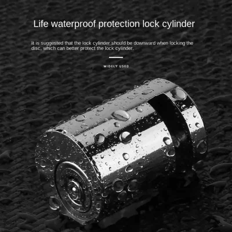 Security Motorcycle Disc Brake Lock Waterproof Anti Prying Anti-theft Wheel Lock Aluminium Alloy Rust-proof Portable Disk Locks