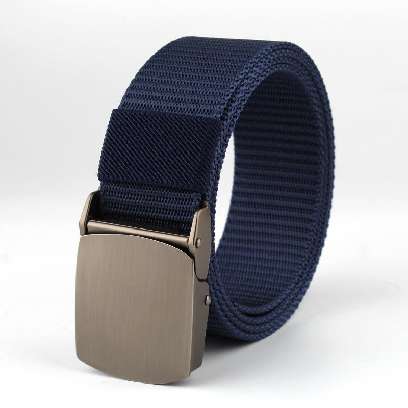 High Quality Belt Nylon Canvas Metal Automatic Buckle Army Outdoor Hunting Webbing Jeans Tactical Belts For Men Male Fashion