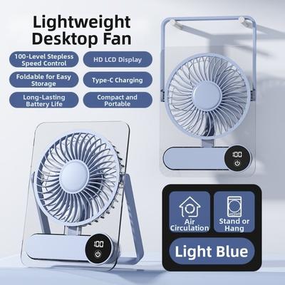 Foldable Desk Fan Wall Hanging&Handheld Small Air Circulating Fan Gifts Mini Electric Fan Summer