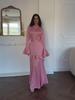 Women's Elegant Slim Fit Long Dress - 2025 European & American Style with Soft Long Sleeves