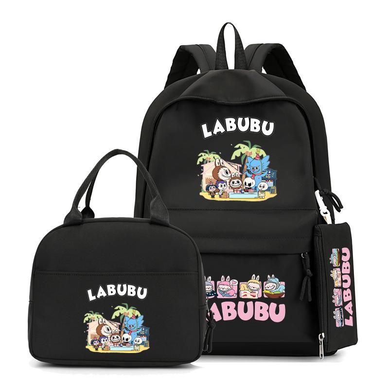 3Pcs/sst Cute Printed Backpackstudent Teenage Children Girl Boy Schoolbag Bookbag Men Women Large Capacity Waterproof Laptop Bag Mochila