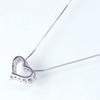 And Me Jewelry Diamond Necklace Open Heart K18WG Quality Certificate Included 3136 [You Box] 0.2ct [Gift Wrapped]