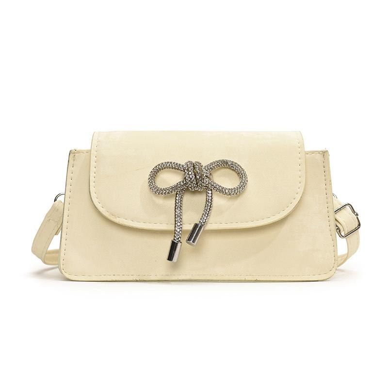 Fashionable Pu Leather Shoulder Crossbody Bag For Women With Elegant Bowknot Design