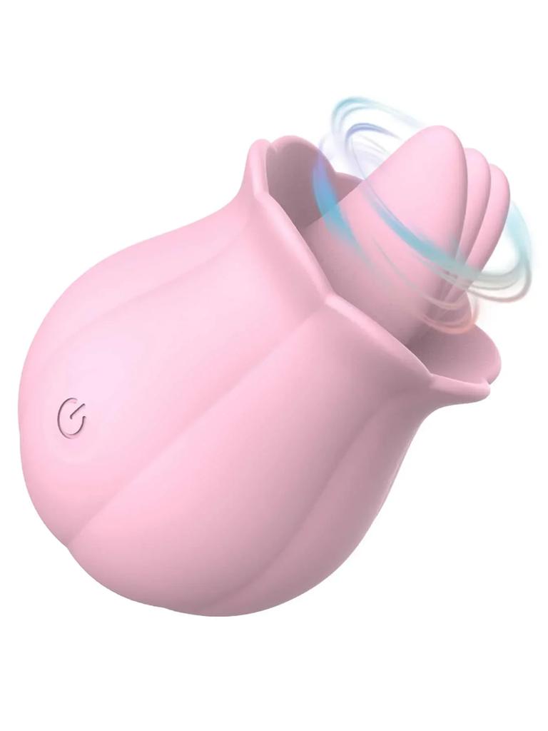 Zungenlecken Rose Blume Vibrator Erwachsene Sexspielzeuge Nippel Klitoris Orgasmus Masturbation Leckvibratoren Frauen G-Punkt Massagegerät