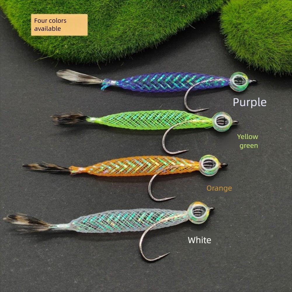 4pcs Insect Mylar Minnow Flies Fast Sinking Artificial Lifelike Lures  Lifelike