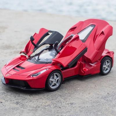 Ferrari LaFerrari Laboratory Supercar Simulation Diecast & Toy Vehicles Sounds & Light Pull Back Car 1:32 Alloy Model Birthday Gifts
