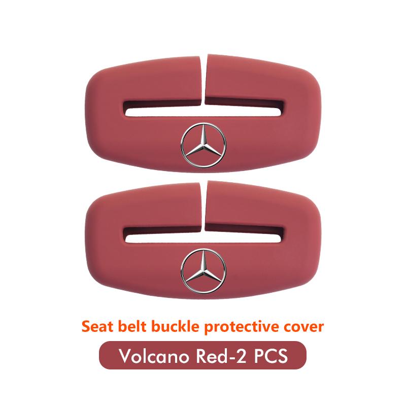 For Mercedes Benz Car Seatbelt Buckle Cover Silicone Anti-scratch Belt Buckle Guard W211 W124 W176 W177 C180 C200 C260 C300 GLC BH1