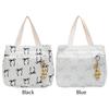 Casual Handbag with Handle Bow Print Tote Bag Message Bag for Women Work Picnic Beach