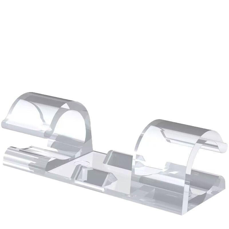 Self-Adhesive Cable Organizer Clip - Punch-Free Wire Holder & No-Mark Buckle for Desktop Cables