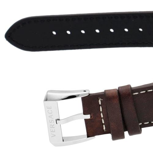 Versace GRECA TIME Men's Watch, VE3K00122, Blue Dial, Stainless Steel, Sapphire Crystal, Quartz Movement, 41mm, Swiss Made, Brown