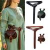 Mittelalterliche Gürteltasche aus Kunstleder Wikinger Hüfttasche Set Kostüm Cosplay Zubehör