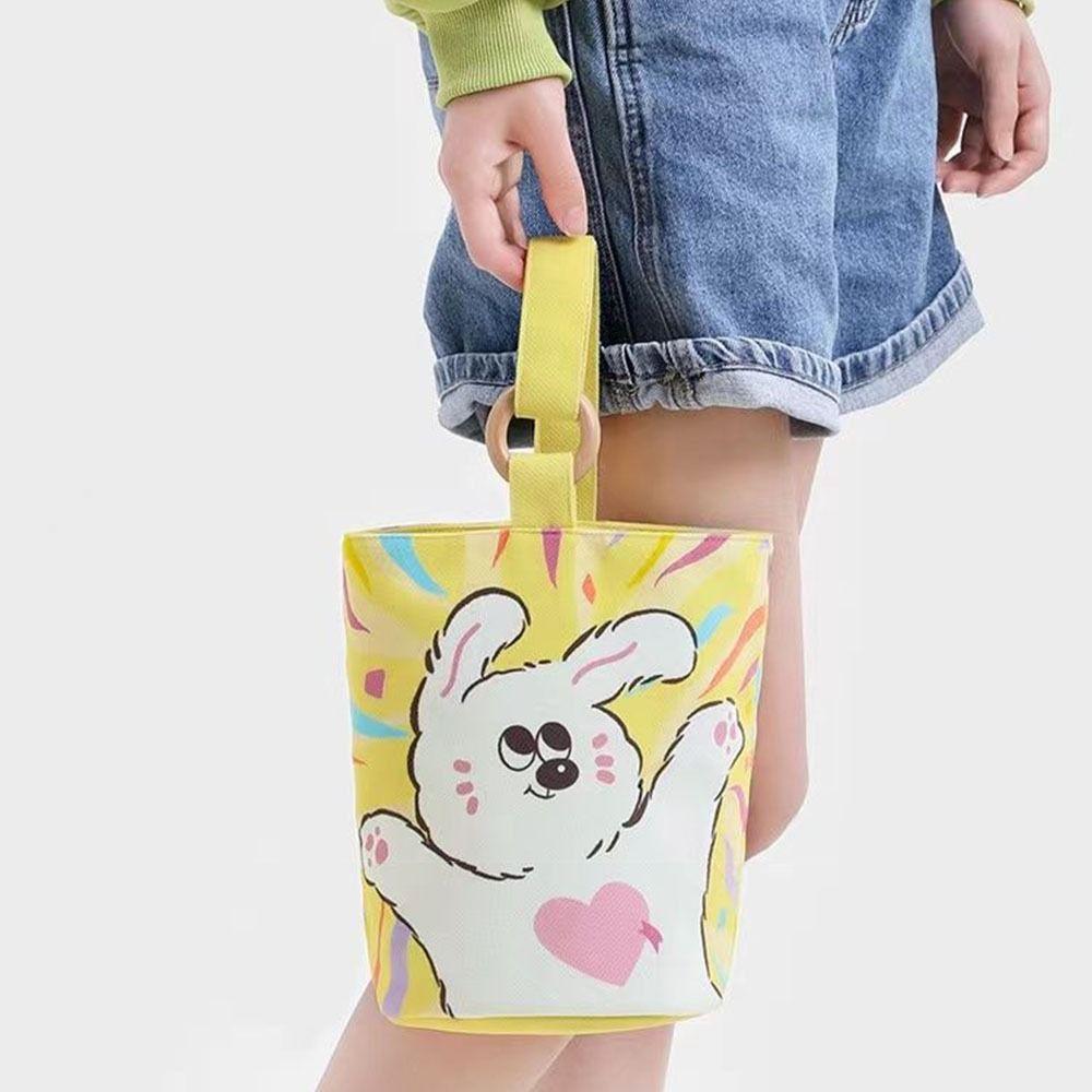 

Canva Bucket Bag Cartoon Printed Tote Bag New Lunch Pouch girl