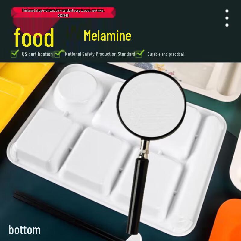 SPSR Melamine Six-Compartment Divided Plate Set