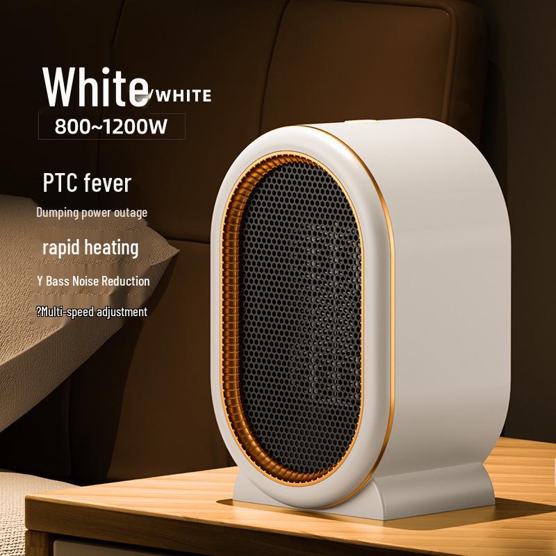 Quick Heat PTC Electric Fan Heater for Living Room & Bedroom - Low Noise, Safe Tip-Over Feature