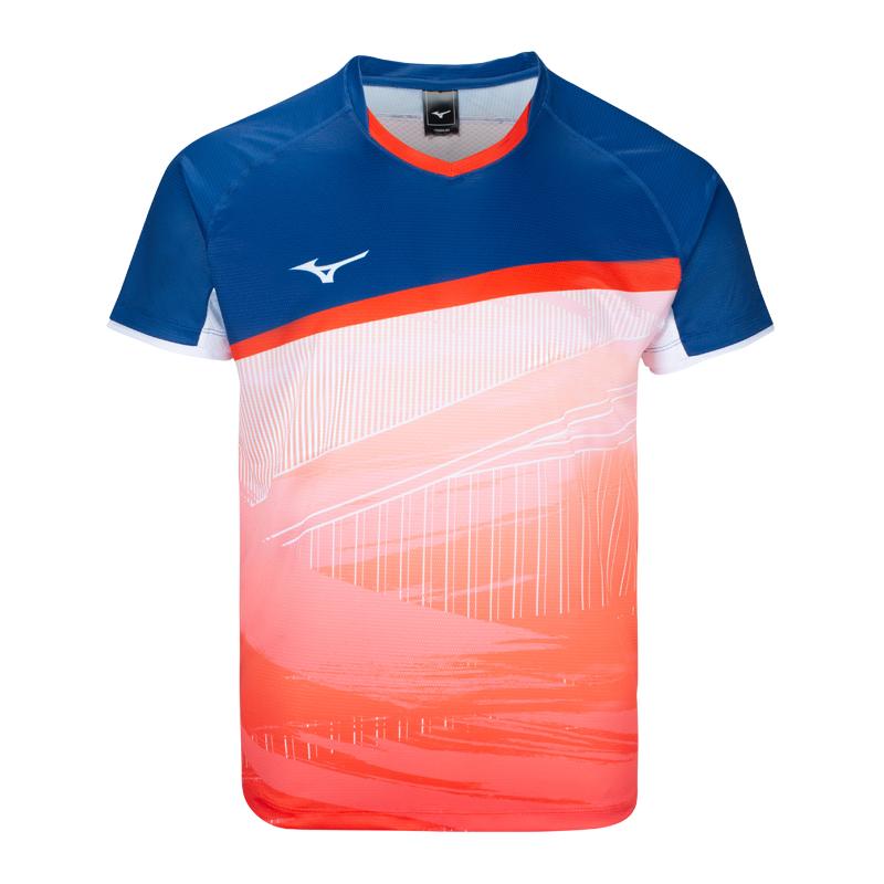 Mizuno Quick-Drying Breathable Sports Suit Badminton Wear Unisex Sportswear Orange Red 72CG26Z1