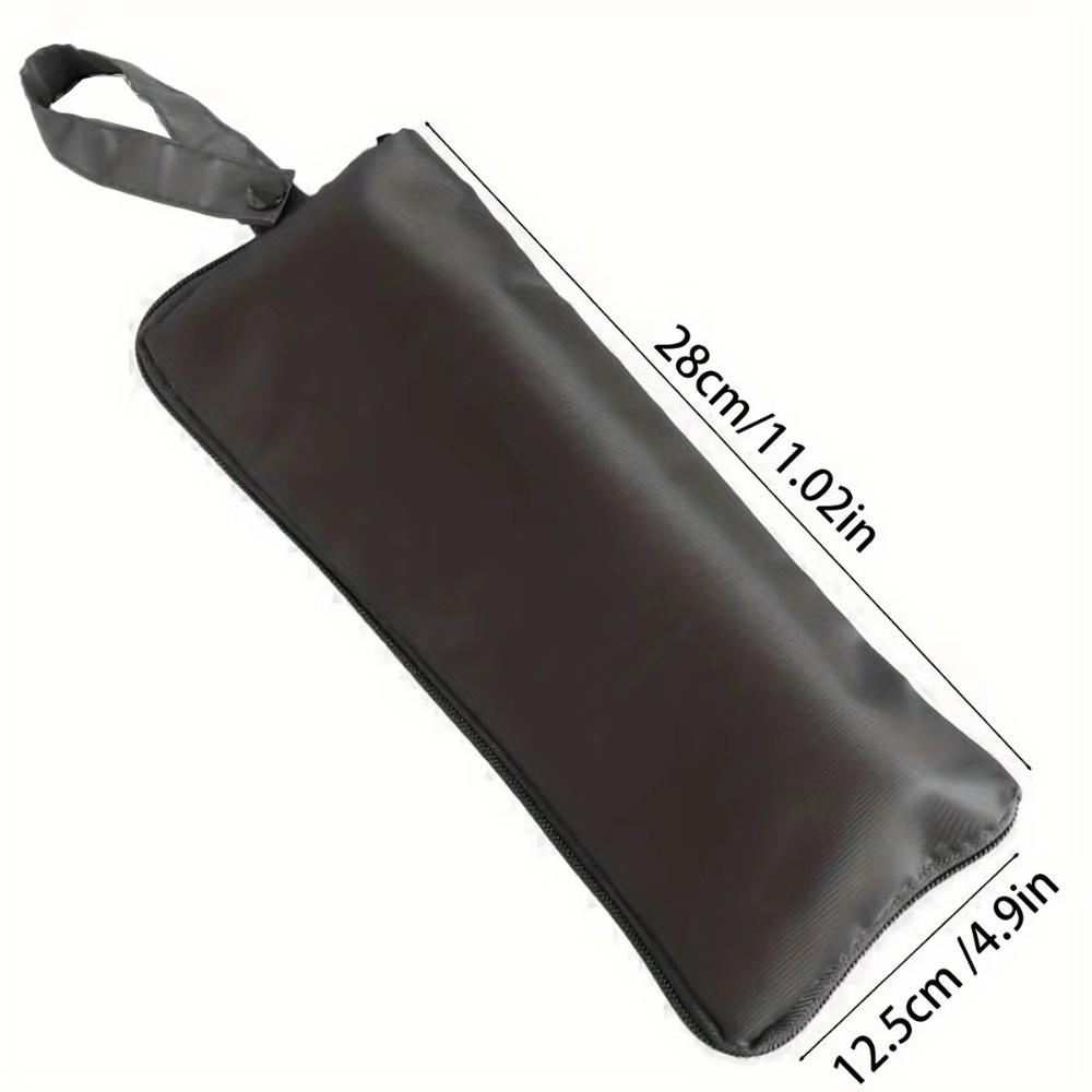 Microfiber Umbrella Storage Bag Handle Hanging Loop Umbrella Carrier Hand Washable Black Color Folding Umbrella Bag Storage Use