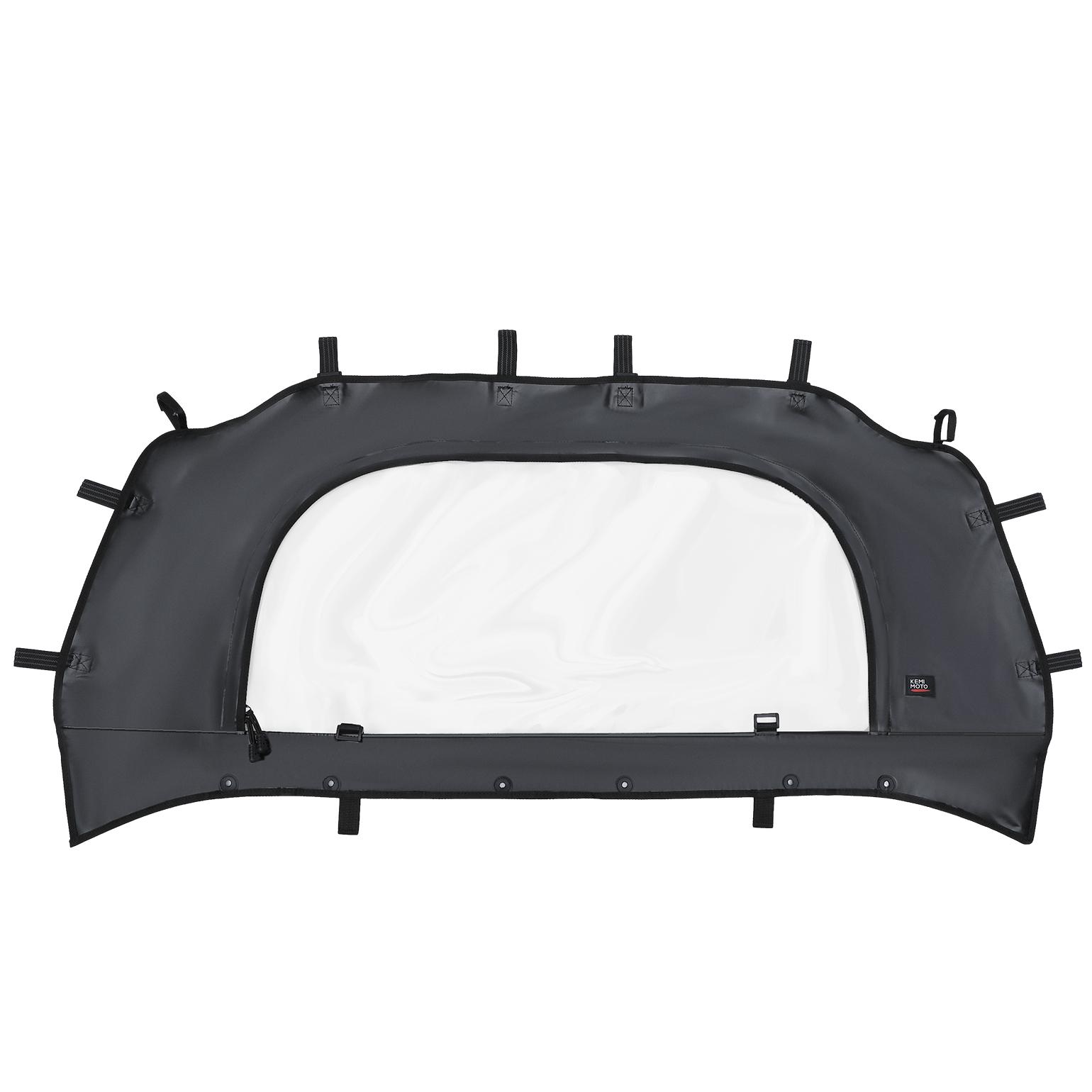 KEMIMOTO UTV Black Rear Soft Windshield
