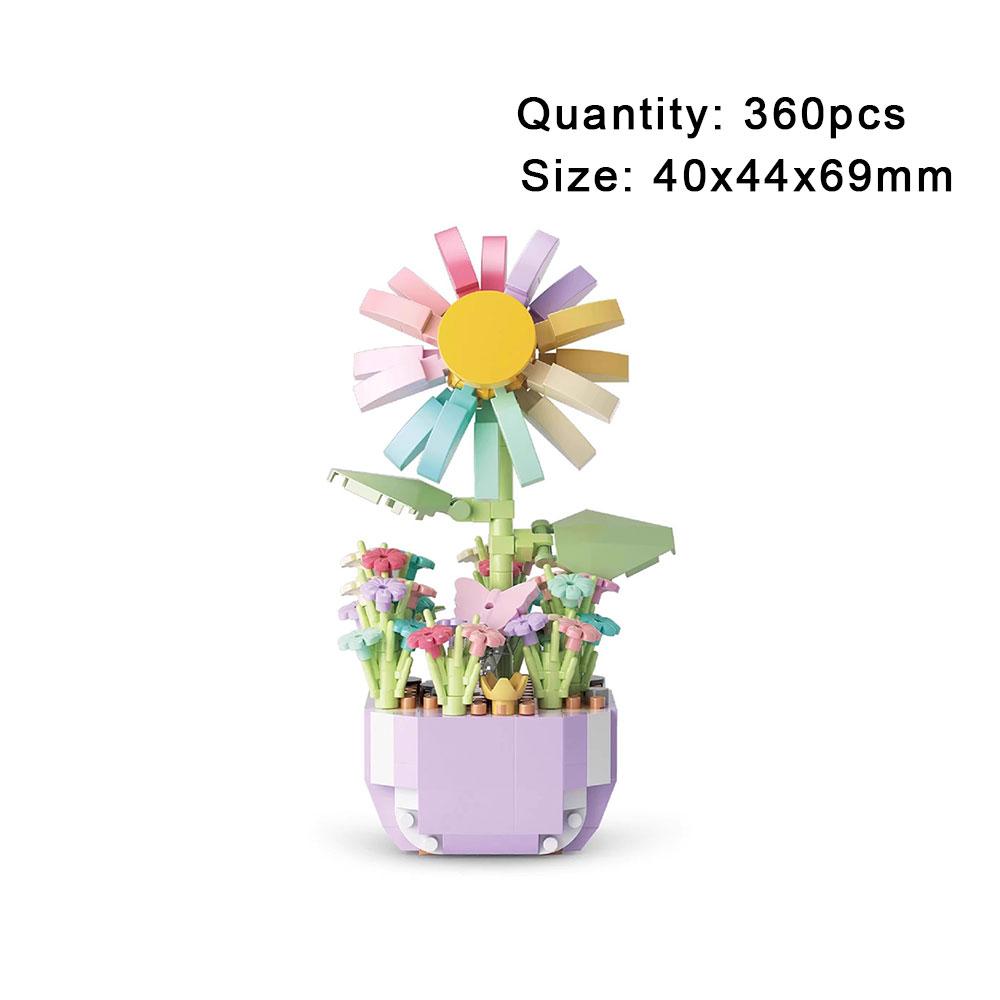 

Creative Mini Block Baby Building Blocks Toy Flower Bouquet Block Set Assembly Micro 3d Building Bricks Toys For Kids Girl Gifts