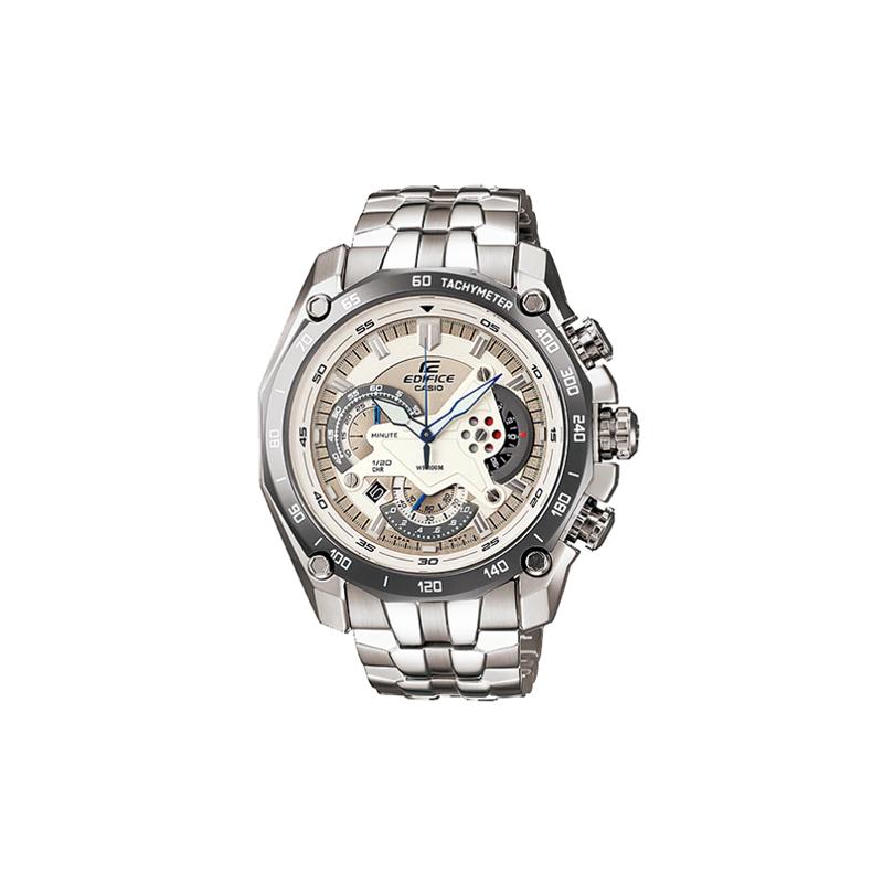 

Casio EDIFICE 100 meters waterproof, world time, quartz movement, stainless steel strap, Japanese and Korean watch, men s watch, white dial EF-550D-7A білий