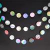 Shimmering Glitter Circle Party Decorations Garlands Bunting Banners Photo Props Durable Paper